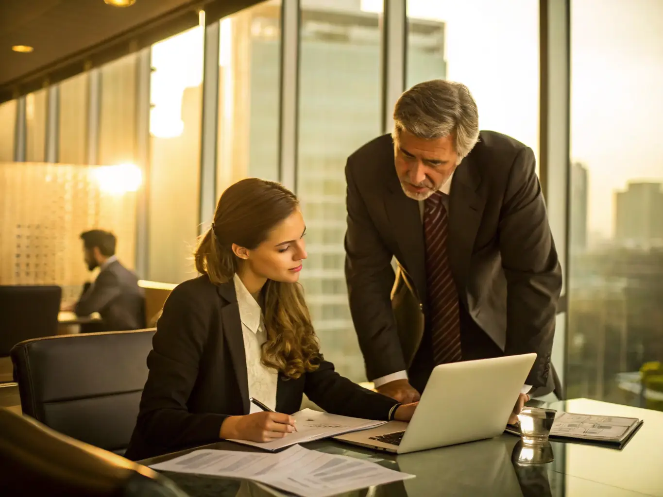 A business owner is meeting with a tax advisor to discuss tax planning strategies for their company, focusing on compliance and optimization.